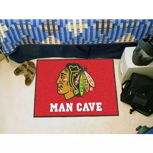 Chicago Blackhawks Man Cave Starter Rug 19"x30"