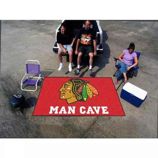 Chicago Blackhawks Man Cave UltiMat Rug 5''x8''