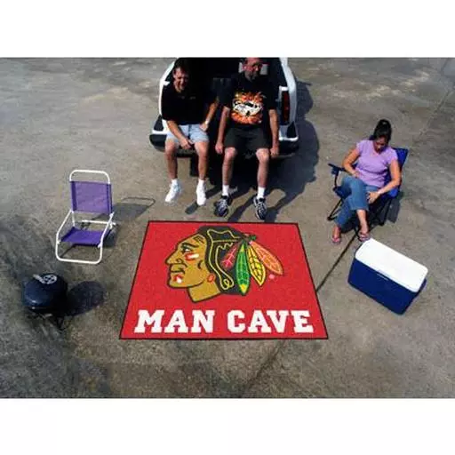 Chicago Blackhawks Man Cave Tailgater Rug 5''x6''