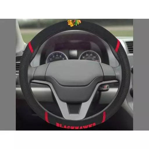 Chicago Blackhawks Steering Wheel Cover 15"x15"