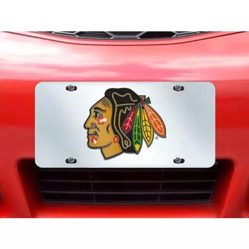 Chicago Blackhawks License Plate Inlaid 6"x12"