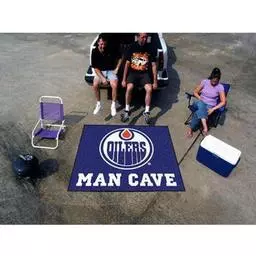 Click here to learn more about the Edmonton Oilers Man Cave Tailgater Rug 5''x6''.