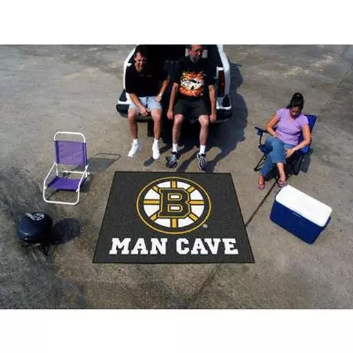 Boston Bruins Man Cave Tailgater Rug 5''x6''