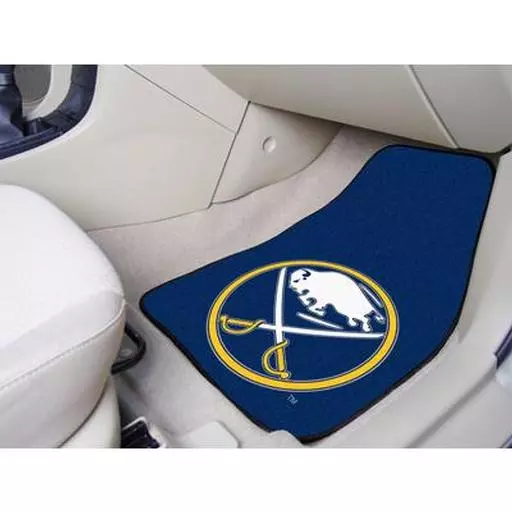 Buffalo Sabres 2-pc Printed Carpet Car Mats 17"x27"