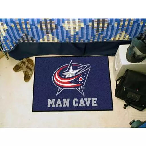 Columbus Blue Jackets Man Cave Starter Rug 19"x30"