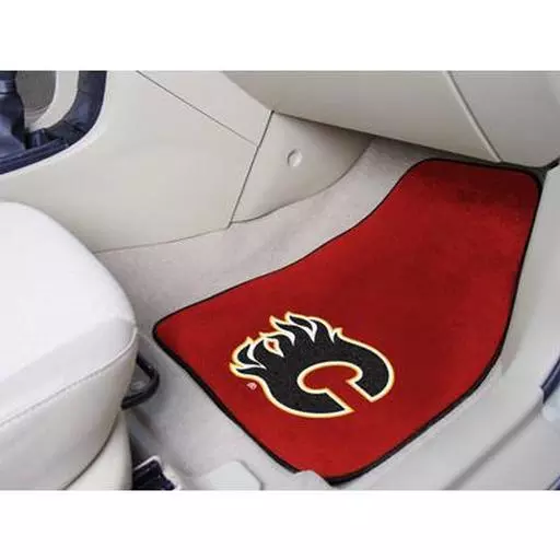 Calgary Flames 2-pc Printed Carpet Car Mats 17"x27"