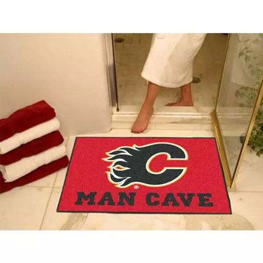 Calgary Flames Man Cave All-Star Mat 33.75"x42.5"