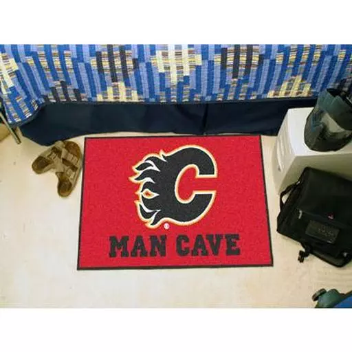 Calgary Flames Man Cave Starter Rug 19"x30"