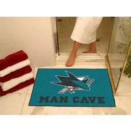 Click here to learn more about the San Jose Sharks Man Cave All-Star Mat 33.75"x42.5".