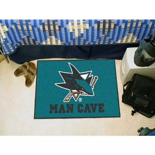 San Jose Sharks Man Cave Starter Rug 19"x30"