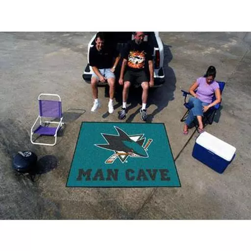 San Jose Sharks Man Cave Tailgater Rug 5''x6''