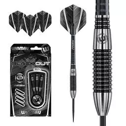 Click here to learn more about the Winmau Blackout Steel Tip Darts (Bomb Barrel).