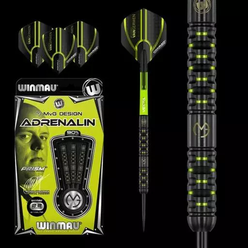 Winmau MVG Michael Van Gerwen Adrenalin 90% Tungsten Steel Tip Darts