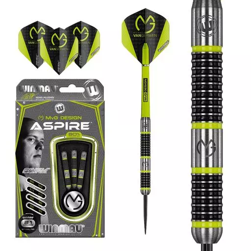 Winmau MVG Michael Van Gerwen Aspire 80% Tungsten Steel Tip Darts