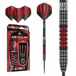 Click here to learn more about the Winmau Joe Cullen 90% Tungsten Alloy Steel Tip Darts.