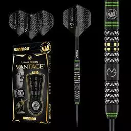 Click here to learn more about the Winmau MvG Design Michael Van Gerwen Vantage 90% Tungsten Steel Tip Darts .