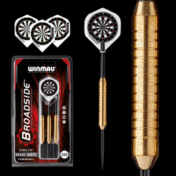 Click here to learn more about the Broadside Brass Steel Tip Dart 22 Gram.