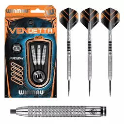 Click here to learn more about the Vendetta 21 gram Steel Tip Dart 80% Tungsten alloy.