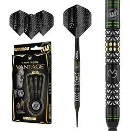 Click here to learn more about the Winmau MvG Design Michael Van Gerwen Vantage 90% Tungsten Soft Tip Darts  20 Gram.