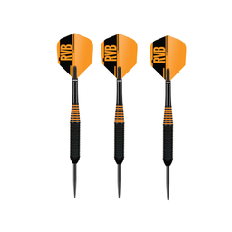 Click here to learn more about the Raymond Van Barneveld "RVB" Black Brass Steel Tip Darts 22 Gram.