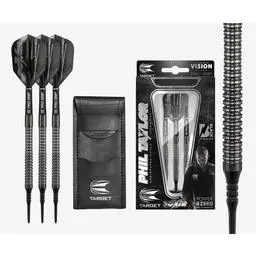 Click here to learn more about the Phil Taylor Power 8Zero Black Titanium 80% Tungsten Soft Tip Darts.