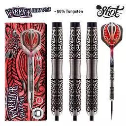 Click here to learn more about the Shot! Darts Warrior Hautoa 80% Tungsten Steel Tip Darts 24 Grams.