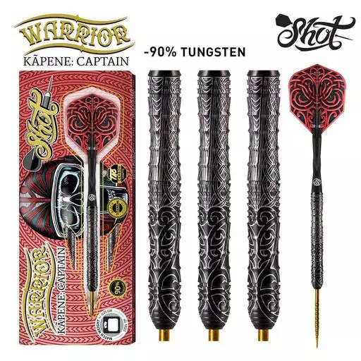 Shot! Darts Warrior Kapene 90% Tungsten Steel Tip Darts 24 Grams