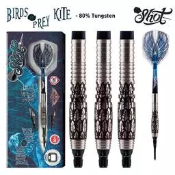 Click here to learn more about the Shot! Darts Birds of Prey Kite Soft Tip Darts 80% Tungsten 18 Gram.