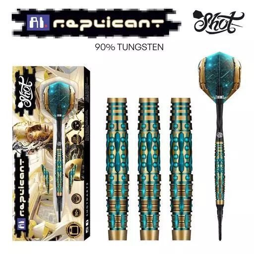 Shot! Darts AI REPLICANT SOFT TIP DART SET - 90% TUNGSTEN BARRELS