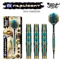 Click here to learn more about the Shot! Darts AI REPLICANT SOFT TIP DART SET - 90% TUNGSTEN BARRELS.