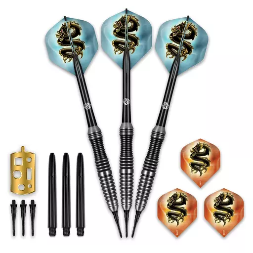 Shot! Darts SCIMITAR SOFT TIP DARTS SET - PROFESSIONAL STAINLESS STEEL