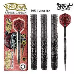 Click here to learn more about the Shot! Darts WARRIOR KAPENE SOFT TIP DART SET - 90% TUNGSTEN BARRELS.