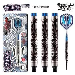 Click here to learn more about the Shot! Darts WARRIOR TIPU SOFT TIP DART SET - 80% TUNGSTEN.
