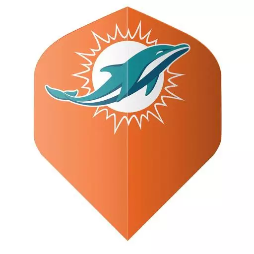 Shot! Darts NFL Dolphins Flight Set Orange