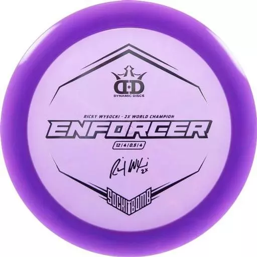 Dynamic Discs Lucid Enforcer Ricky Wysocki Sockibomb Stamp Overstable Distance Driver