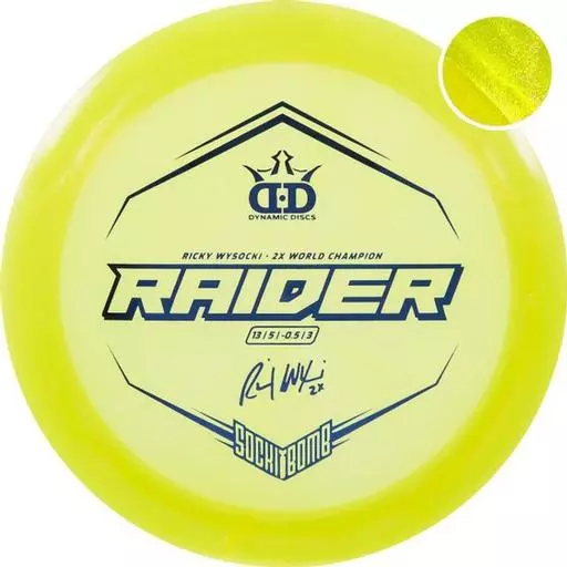 Dynamic Discs Lucid-Ice Glimmer Raider Ricky Wysocki Sockibomb Stamp Distance Driver