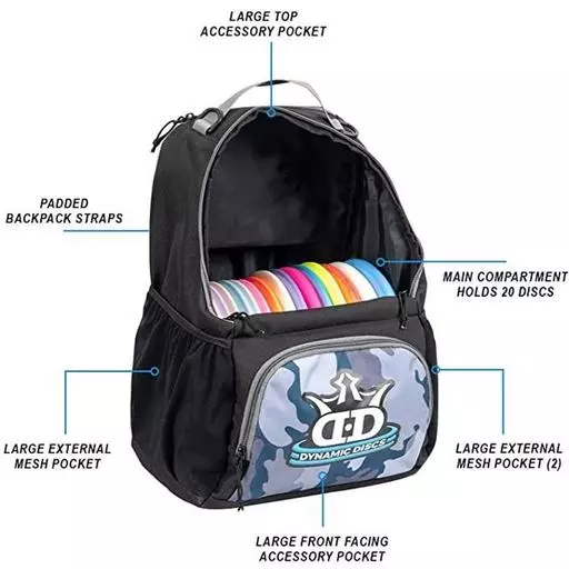 Dynamic Discs Cadet Backpack Disc Golf Bag-Gray