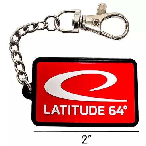 Latitude 64 Disc Bar Rubber Keychain