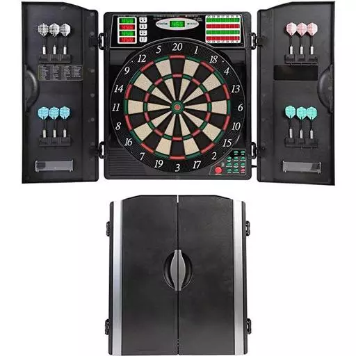 Titanium 5400 Electronic Dartboard with Integrated Cabinet