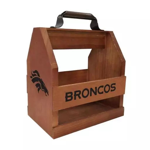 Imperial Denver Broncos Wood BBQ Caddy