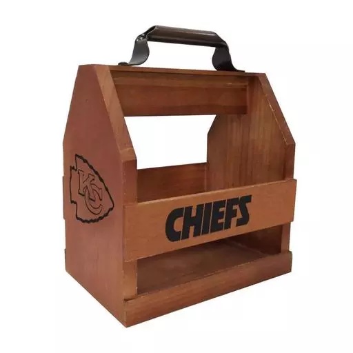 Imperial Kansas City Chiefs Wood BBQ Caddy