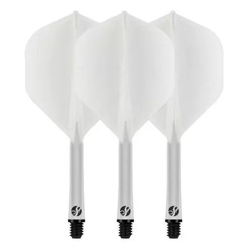 Shot! Darts Flight Deck-One Piece Dart Flight and Shaft System-Clear