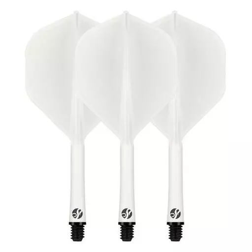 Shot! Darts Flight Deck-One Piece Dart Flight and Shaft System-White