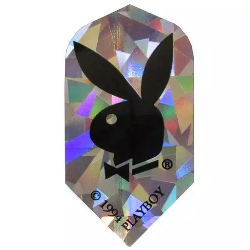 Magic Darts DMI Holographic Playboy Bunny Dart Flights - Slim Silver