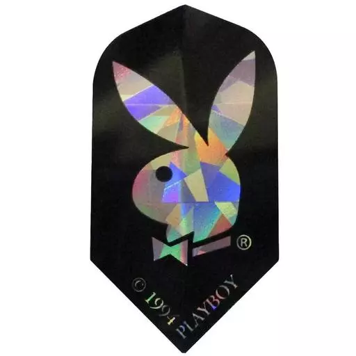 Magic Darts DMI Holographic Playboy Bunny Dart Flights - Slim Black