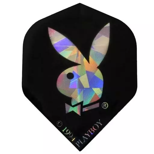 Magic Darts DMI Holographic Playboy Bunny Dart Flights - Standard Black