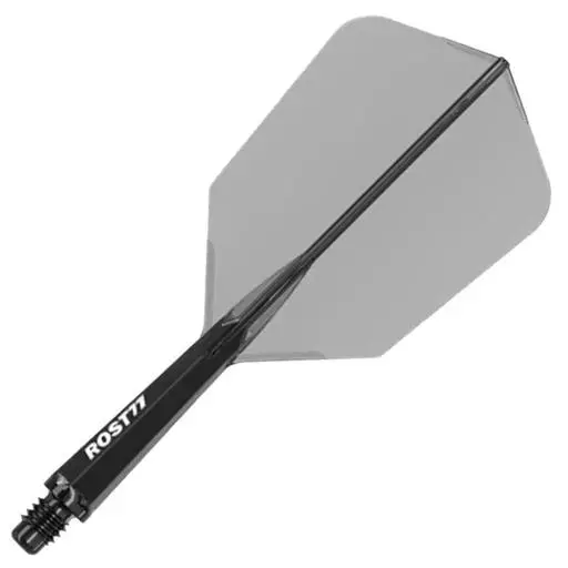 Cuesoul Rost 77 Integrated Dart Flights - Slim Clear Black