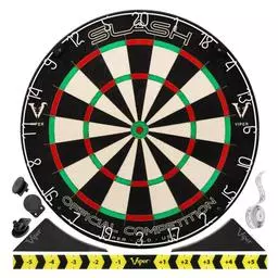 Click here to learn more about the Viper Slash Staple-Free Sisal Steel Tip Dartboard.