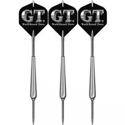 Click here to learn more about the Bottelsen Hammer Head G.T. Silver  Steel Tip Darts.