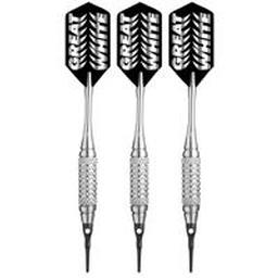 Click here to learn more about the Bottelsen Great White Rufkut Diamond Knurl Soft Tip Darts .